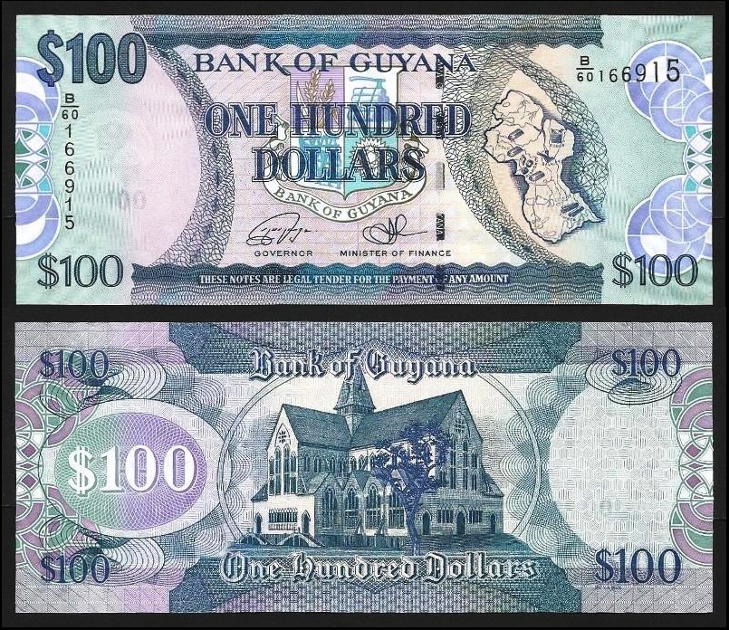 GUIANA .n36c (GUYANA) 100 DOLLARS (2012/2019) NOVA Numiscor